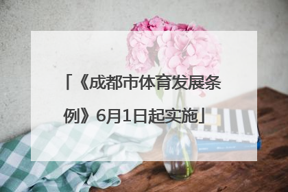 《成都市体育发展条例》6月1日起实施