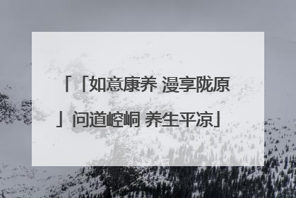 「如意康养 漫享陇原」问道崆峒 养生平凉