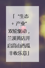 “生态 + 产业”双轮驱动，兰溪黄店开启高山西瓜丰收乐章