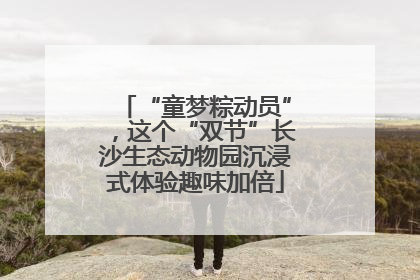 “童梦粽动员”，这个“双节”长沙生态动物园沉浸式体验趣味加倍