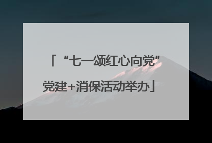 “七一颂红心向党”党建+消保活动举办
