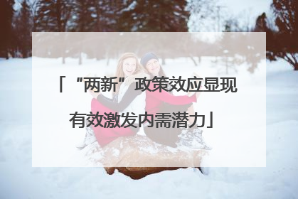 “两新”政策效应显现 有效激发内需潜力