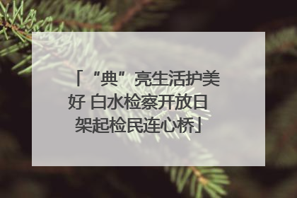 “典”亮生活护美好 白水检察开放日架起检民连心桥