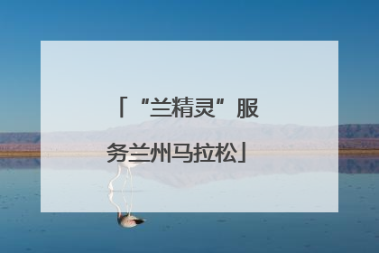 “兰精灵”服务兰州马拉松