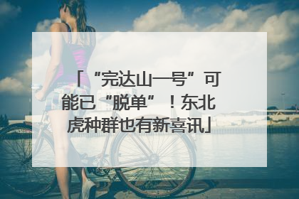 “完达山一号”可能已“脱单”！东北虎种群也有新喜讯