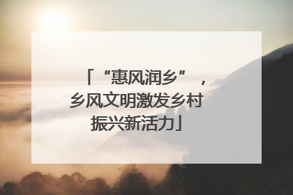“惠风润乡”，乡风文明激发乡村振兴新活力