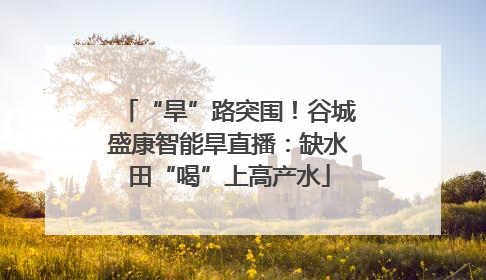 “旱”路突围！谷城盛康智能旱直播：缺水田“喝”上高产水