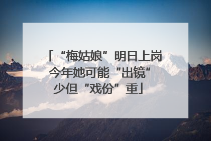 “梅姑娘”明日上岗 今年她可能“出镜”少但“戏份”重