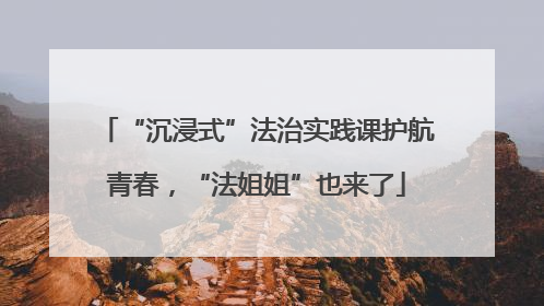 “沉浸式”法治实践课护航青春，“法姐姐”也来了
