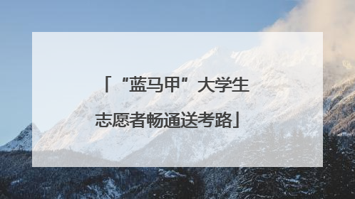 “蓝马甲”大学生志愿者畅通送考路