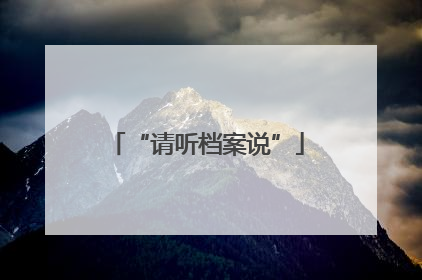 “请听档案说”