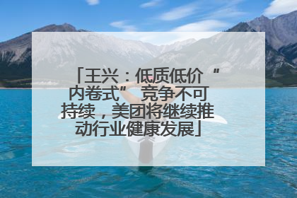 王兴：低质低价“内卷式” 竞争不可持续，美团将继续推动行业健康发展