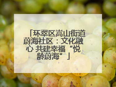 环翠区嵩山街道蔚海社区：文化融心 共建幸福“悦龄蔚海”