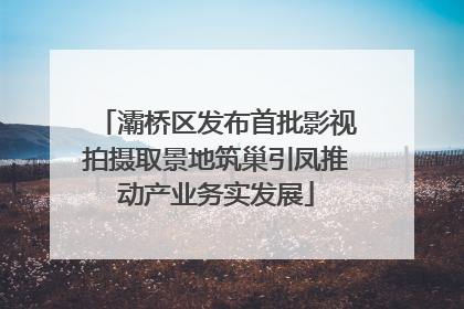 灞桥区发布首批影视拍摄取景地筑巢引凤推动产业务实发展