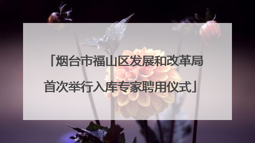 烟台市福山区发展和改革局首次举行入库专家聘用仪式