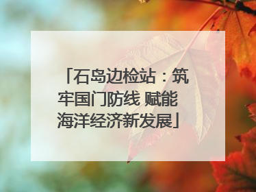 石岛边检站：筑牢国门防线 赋能海洋经济新发展