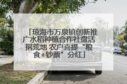 琼海市万泉镇创新推广水稻种植合作社盘活撂荒地 农户喜提“粮食+钞票”分红