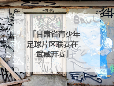 甘肃省青少年足球片区联赛在武威开赛