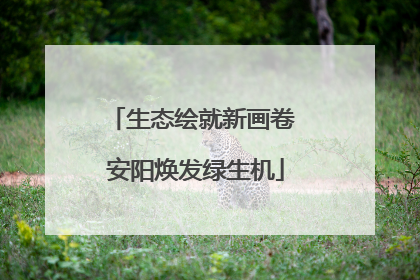 生态绘就新画卷 安阳焕发绿生机