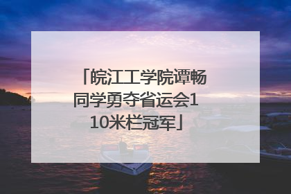 皖江工学院谭畅同学勇夺省运会110米栏冠军
