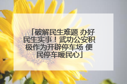 破解民生难题 办好民生实事！武功公安积极作为开辟停车场 便民停车暖民心