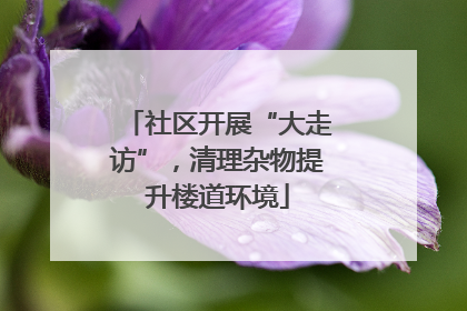 社区开展“大走访”，清理杂物提升楼道环境