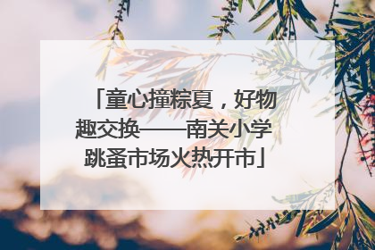 童心撞粽夏，好物趣交换——南关小学跳蚤市场火热开市