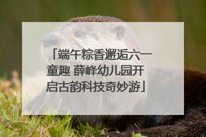 端午粽香邂逅六一童趣 薛峰幼儿园开启古韵科技奇妙游