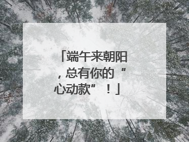 端午来朝阳，总有你的“心动款”！
