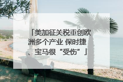 美加征关税重创欧洲多个产业 保时捷、宝马很“受伤”