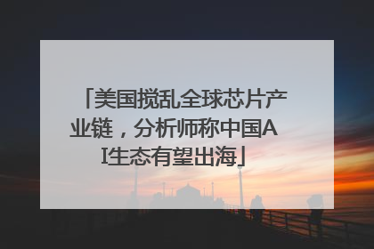 美国搅乱全球芯片产业链，分析师称中国AI生态有望出海