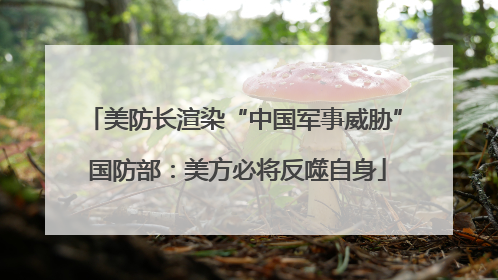 美防长渲染“中国军事威胁” 国防部：美方必将反噬自身