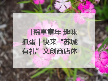 粽享童年 趣味抓蛋｜快来“苏城有礼”文创商店体验民俗活动