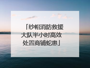 纱帽消防救援大队半小时高效处置商铺蛇患