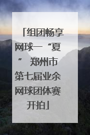 组团畅享网球一“夏” 郑州市第七届业余网球团体赛开拍