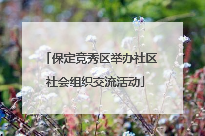 保定竞秀区举办社区社会组织交流活动