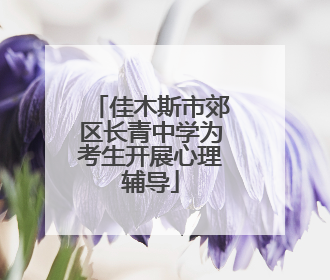 佳木斯市郊区长青中学为考生开展心理辅导