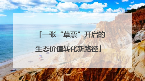 一张“草票”开启的生态价值转化新路径