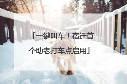 一键叫车！宿迁首个助老打车点启用