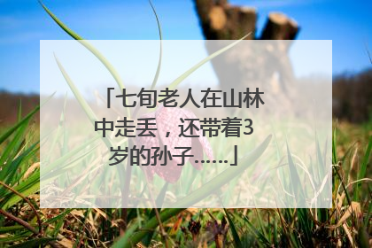 七旬老人在山林中走丢，还带着3岁的孙子……