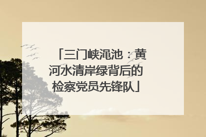 三门峡渑池：黄河水清岸绿背后的检察党员先锋队