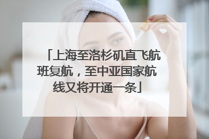 上海至洛杉矶直飞航班复航，至中亚国家航线又将开通一条
