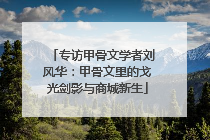 专访甲骨文学者刘风华：甲骨文里的戈光剑影与商城新生