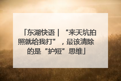 东湖快语｜“来天坑拍照就给我打”，最该清除的是“护短”思维