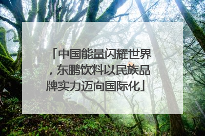 中国能量闪耀世界，东鹏饮料以民族品牌实力迈向国际化