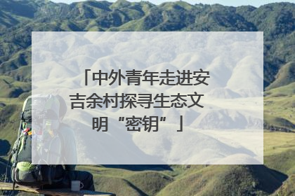 中外青年走进安吉余村探寻生态文明“密钥”