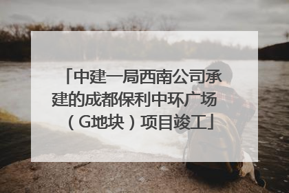 中建一局西南公司承建的成都保利中环广场（G地块）项目竣工