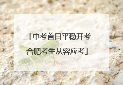 中考首日平稳开考 合肥考生从容应考
