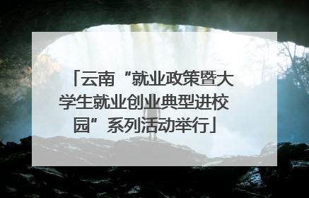 云南“就业政策暨大学生就业创业典型进校园”系列活动举行