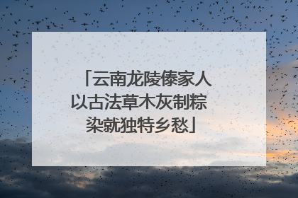 云南龙陵傣家人以古法草木灰制粽 染就独特乡愁